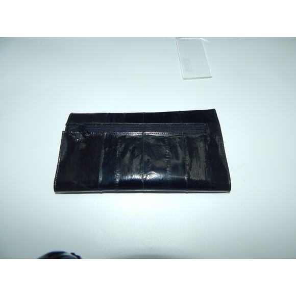 Rare Vintage Lee Sands Eel Skin Black Shoulder handbag w Wallet BOGO LimitTime - Picture 6 of 15